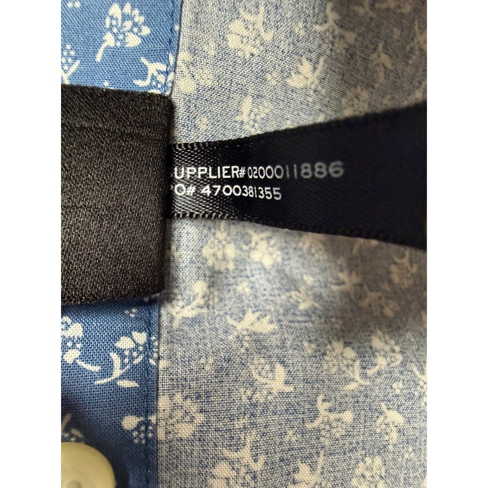Lauren Ralph Lauren Black Label Button Down Mens 15.5 32/33 Slim Fit Blue Floral - Picture 6 of 10